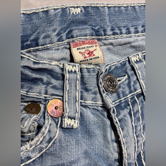 HOT AUTHENTIC USA Men's TRUE RELIGION 859 RICKY SUPER T STRAIGHT Jeans 34 - Picture 6 of 16